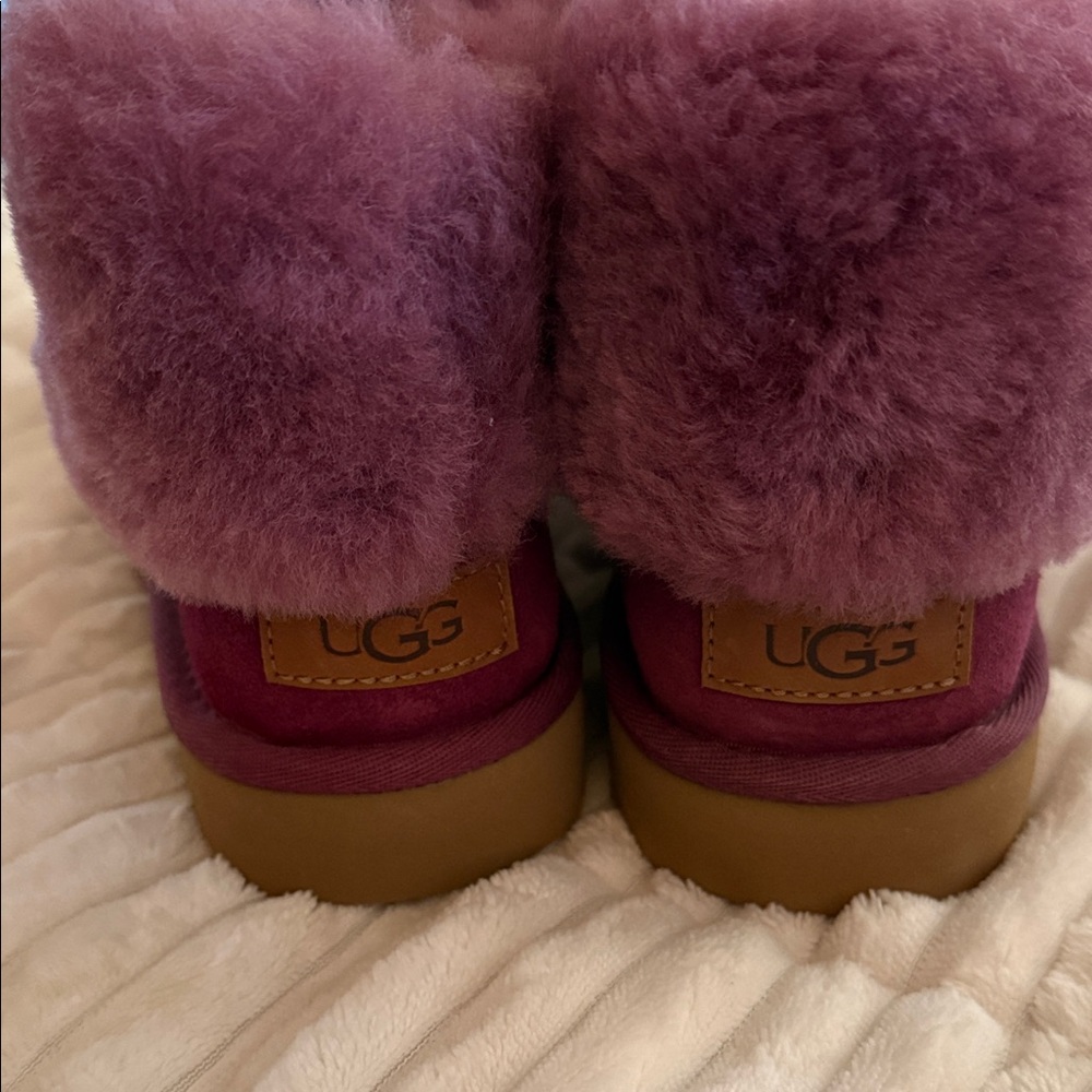 UGG Plum Fluffy Boots